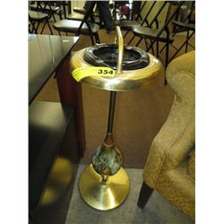 Vintage stand ashtray with a ceramic bulb in base