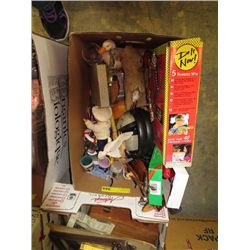 Box of household and decorative items