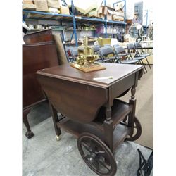 Wooden tea trolley