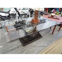 Glass topped dining table 40" x 72"