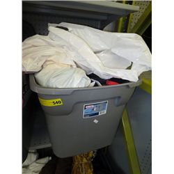 Tote of fabric remnants
