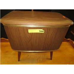 Small vintage stool with storage 18" tall