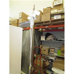 Modern floor lamp, nickel colour