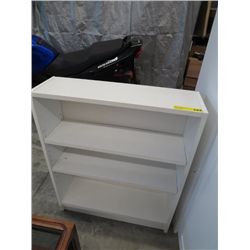 33" tall, 28" wide white bookshelf