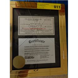 Framed 1940 Mary Astor Check