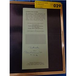 Muhammad Ali Autograph