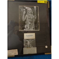 Carroll Baker Autograph
