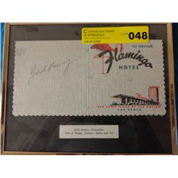 Jack Benny Autograph