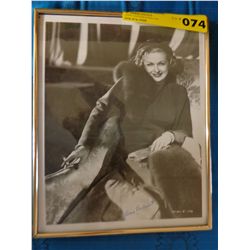 Joan Bennett Autograph