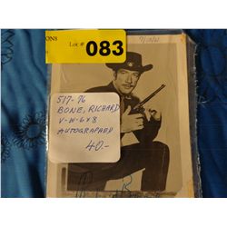 Richard Boone  Autograph (actor mostly westerns)