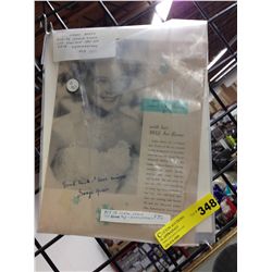 Sonja Henie Autograph
