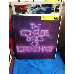 Book "The Complete Lyrics of Lorenza Hart"