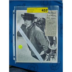 Michael Landon Autograph