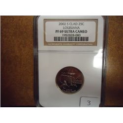 2002-S LOUISIANA QUARTER NGC PF69 ULTRA CAMEO