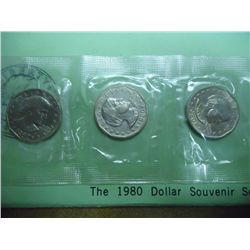 1980 P/D/S SBA DOLLAR SOUVENIR SET