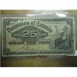 1900 DOMINION OF CANADA 25 CENT FRACTIONAL