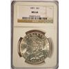 Image 1 : 1891 MORGAN DOLLAR NGC MS-64