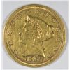 Image 1 : 1867 $2.50 GOLD LIBERTY AU+