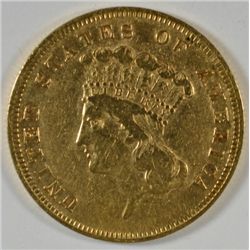 1856-S $3 GOLD VF