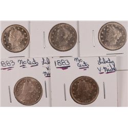 5-1883 N/C  V-NICKELS  MS63+