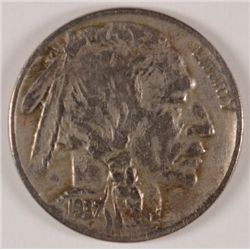 1937-D 3-LEGGED BUFFALO NICKEL F/VF