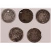 Image 1 : 5 LOW GRADE SEATED DIMES