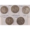 Image 1 : 5-1918 WALKING LIBERTY HALF DOLLARS AVG CIRC