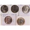 Image 1 : 5 KENNEDY HALF DOLLARS (64,70-D,76-S 40 %, 2-81-P)