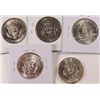 Image 2 : 5 KENNEDY HALF DOLLARS (64,70-D,76-S 40 %, 2-81-P)
