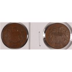 2-1865 TWO CENT PCS VG/FINE