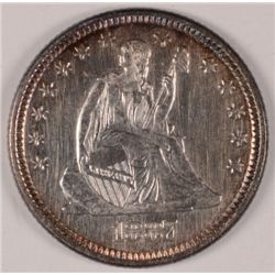 1887 SEATED QUARTER MS66 PL