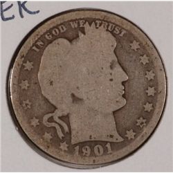 1901-O BARBER QUARTER AG