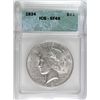 Image 1 : 1924 PEACE DOLLAR ICG EF 45