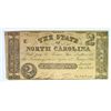 Image 1 : 1861 $2 STATE OF NORTH CAROLINA NOTE