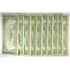 Image 2 : ( 10 ) AVERAGE CIRCULATED U.S.  $5.00 RED SEAL NOTES RED