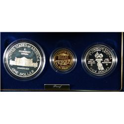 1993 BILL OF RIGHTS THREE PIECE PROOF COMMEMORATIVE  SET INCLUDE  $5.00 GOLD