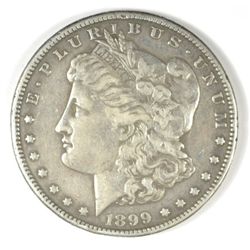 1899 MORGAN SILVER DOLLAR, XF