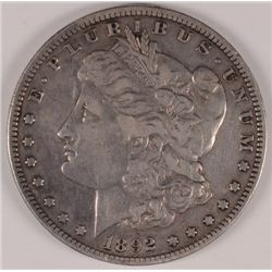 1892-S MORGAN SILVER DOLLAR, VF/XF