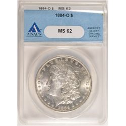 1884-O MORGAN DOLLAR ANACS MS62