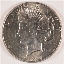 1927 PEACE DOLLAR AU 58