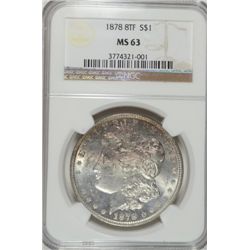 1878 8F MORGAN DOLLAR NGC MS63