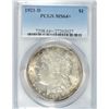 Image 1 : 1921 D MORGAN DOLLAR PCGS MS64+ COLOR!