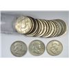 Image 1 : ( 20 ) ONE ROLL MIXED DATE FRANKLIN HALF DOLLARS