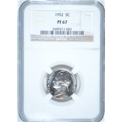 1952 JEFFERSON NICKEL NGC PROOF 67!