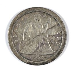 1842-O SEATED DIME VERY FINE