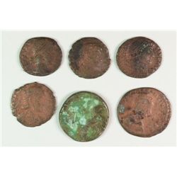 6 ANCIENT COINS, UNATTRIBUTED