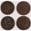 Image 1 : 4 LOW GRADE HALF CENTS