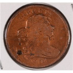 1804 HALF CENT AG (DAMAGED)