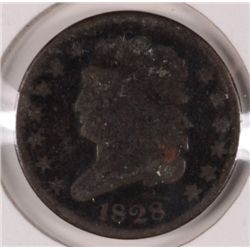 1828 HALF CENT G/VG