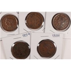 5-1854 LARGE CENTS AVG CIRC